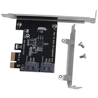 iii sata3 1 סט PCIe PCI Express כדי SATA3.0 2-Port SATA III מחברים הרחבת 6G בקר מתאם כרטיס ל- PCIe 2.0 C26 באיכות גבוהה (2)