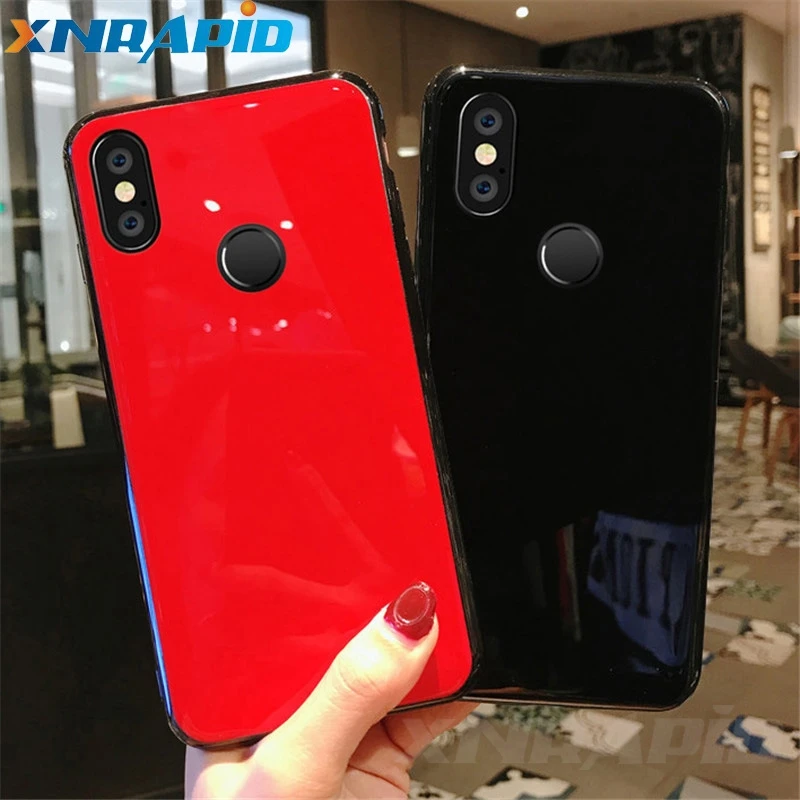 

Suitable for xiao mi mi8 mi8lite black and red reflective phone case