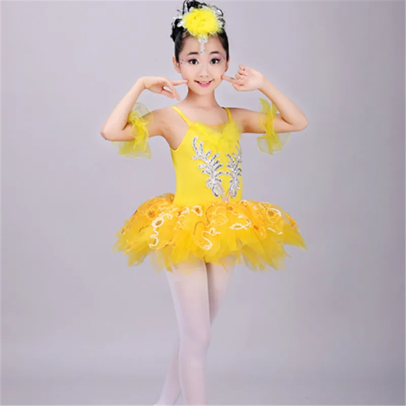 

hot selling yellow pink blue white 100-160cm Children Costume Girls Dance Ballet tutu Skirt Skirt Dress Skirt Ballet skirt