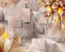 Papel pintado mural 3d Beibehang papel pintado grande personalizado Flor de sueño 3D mariposa amor TV telón de fondo pared para paredes 3 d(China)