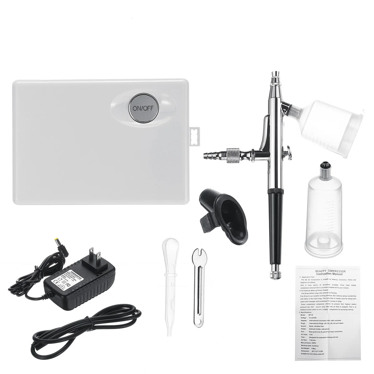 New 12V DC Facial Moisturizing Spray Instrument Skin Care Air Compressor Machine Portable Spray Misters Device Beauty Tool - Цвет: Армейский зеленый