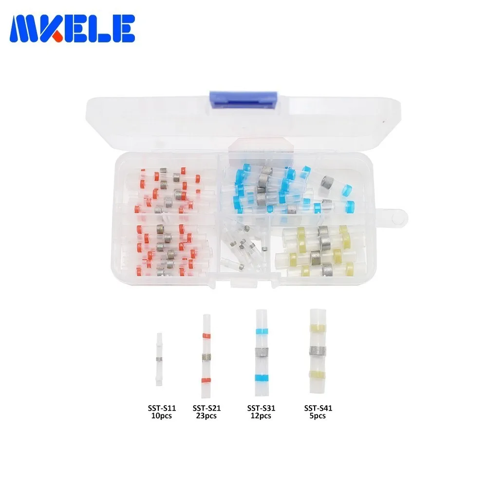 

50pcs/Box Electrical Wire Crimp Terminals Heat Shrink Solder Sleeve GP-H014 Assorted Insulated Electrical From Makerele