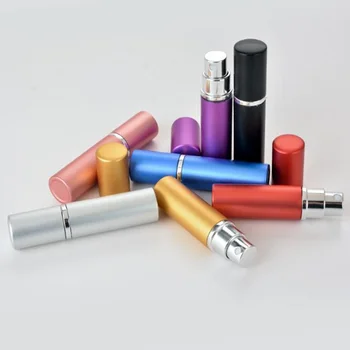 

1pcs Mini 5ML Portable Aluminum Rechargeable Perfume Bottle with Empty Cosmetic Containers with Atomizer Travel Accessories