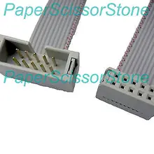 2,54 мм Шаг 10 штифтов проволочный IDC плоский кабель-удлинитель(мужского и женского) кабель 12 дюймов