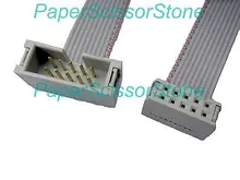 Cabo de extensão de fita plana de 10 pinos, fio idc de 2.54mm (macho-fêmea) 12 Polegada