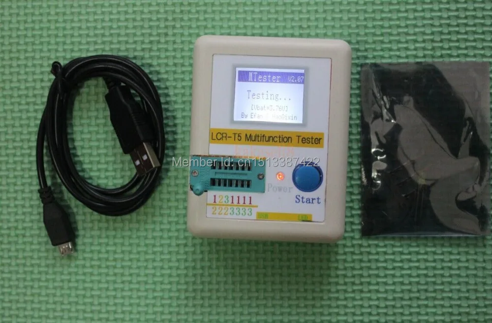 Транзистор тестер Диод Триод Емкость ESR метр Mos+ чехол+ литий-ионный аккумулятор