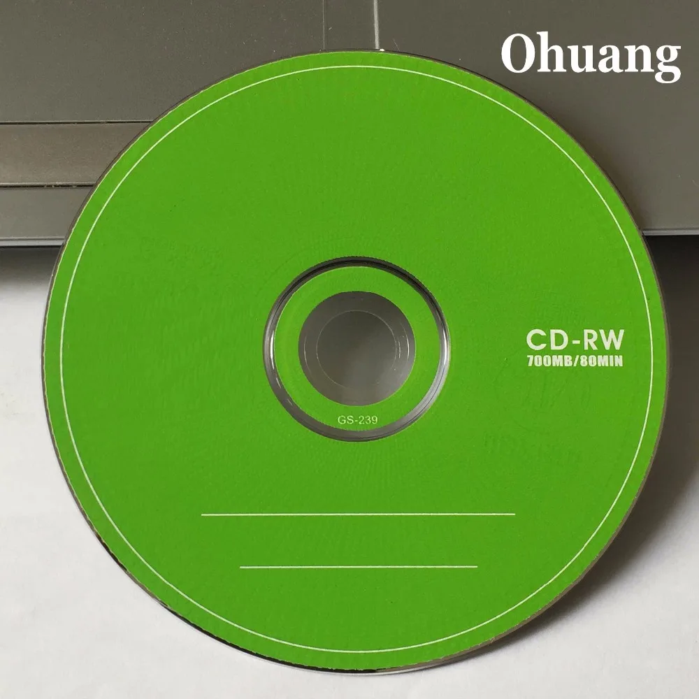 Wholesale 5 Discs Grade A Green Blank Cd Rw Disc In