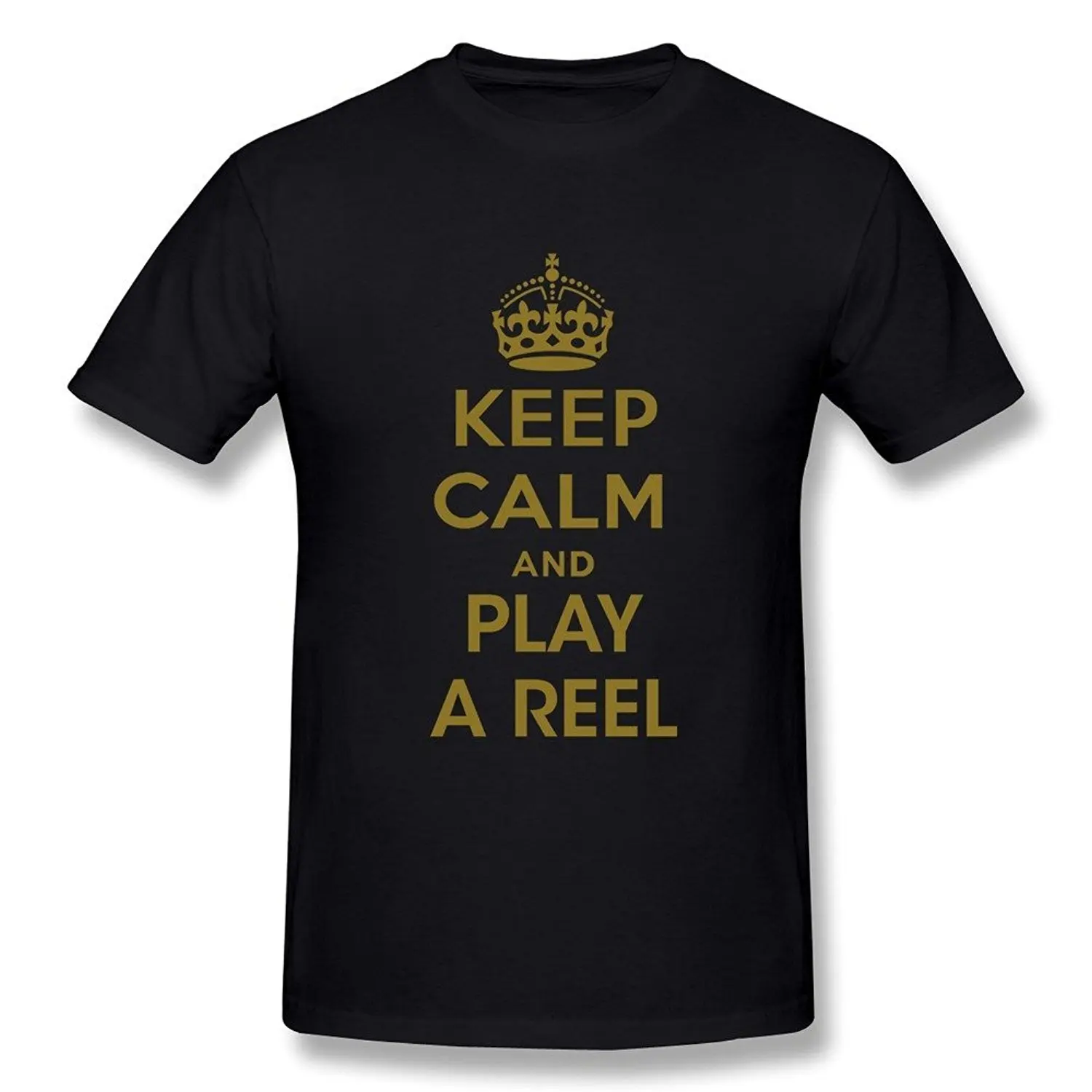 Летние модные Забавные футболки Повседневное Keep Calm играть катушка футболка для