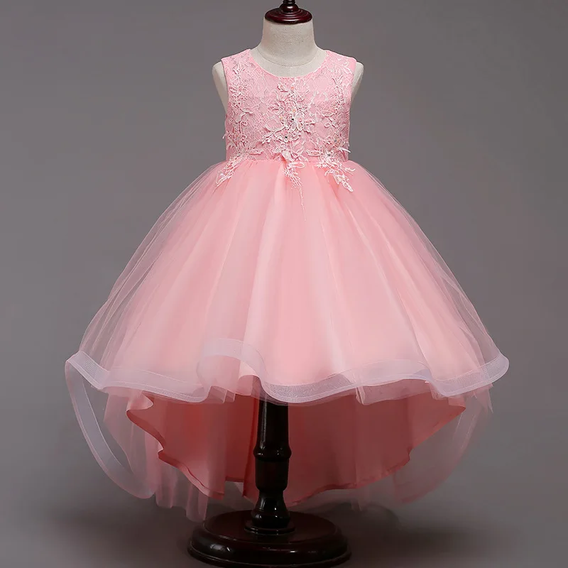 2018 new Lace ball gown Flower Girl Dress HIgh-low hem Christmas Tutu Flower Girl Dresses Princess Pageant Wedding Party Dress 2018 new Lace ball gown Flower Girl Dress HIgh-low hem Christmas Tutu Flower Girl Dresses Princess Pageant Wedding Party Dress