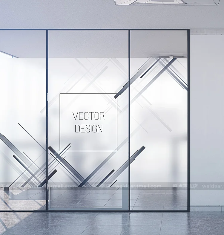 Наклейки для матирования оконного стекла pervious to light непрозрачные офисные двери компании и шторы через электростатические