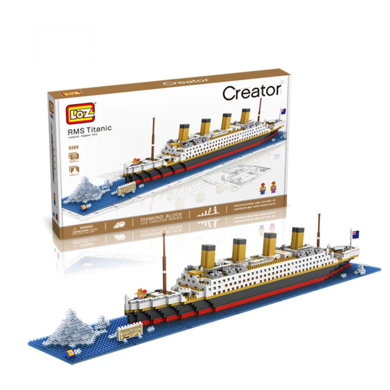 

1pc Small Particle Diy Titanic Model Action Movie Dolls Diamond Bricks Learning Models Building Blocks Toys For Children