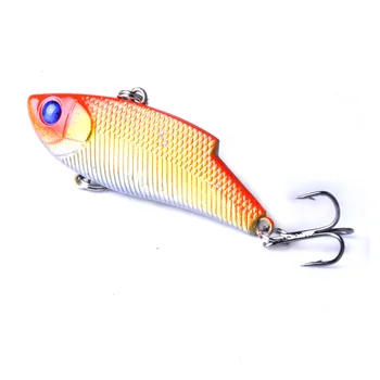 

100pcs Sinking Plastic Vibration FISHING LURES CRANKBAITS HOOK BASS 5.5CM 10G 8#hooks VIB carp sinking fishing lure vib