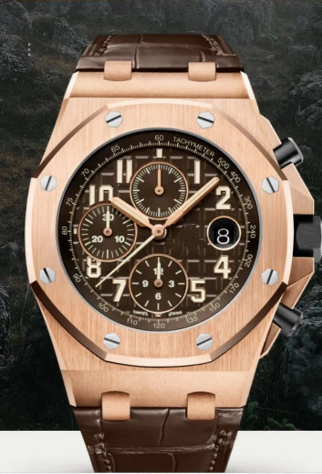 

Luxury Brand New Brown Leather Chronograph Men Watch Stopwatch Blue Black Coffee Rose Gold Sapphire Crystal Watches Sport AAA+