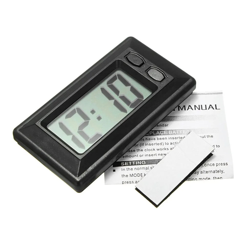 Ultra-thin LCD Digital Display Car Vehicle Dashboard Clock with Calendar Display Mini Portable Automobile Accessories Ultra-thin LCD Digital Display Car Vehicle Dashboard Clock with Calendar Display Mini Portable Automobile Accessories