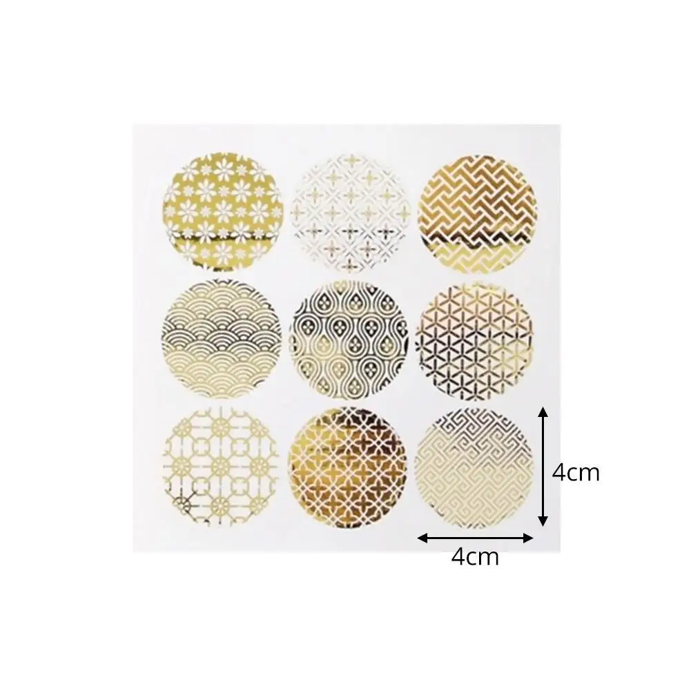 90 шт./компл. золотой круглый цветок дизайн печать наклейки бирки для упаковки подарков сумка коробка домашняя Свадебная декоративная наклейка