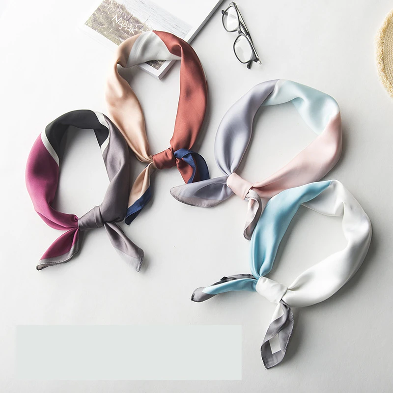 2017 New Women Scarves Chiffon Patchwork Scarf Small Square Scarves