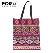 FORUDESIGNS/Африканский Традиционный рисунок многоразовые Для женщин сумки для шоппинга большой экологический холст женские сумки, сумочки для девочек школьная сумка-мешок