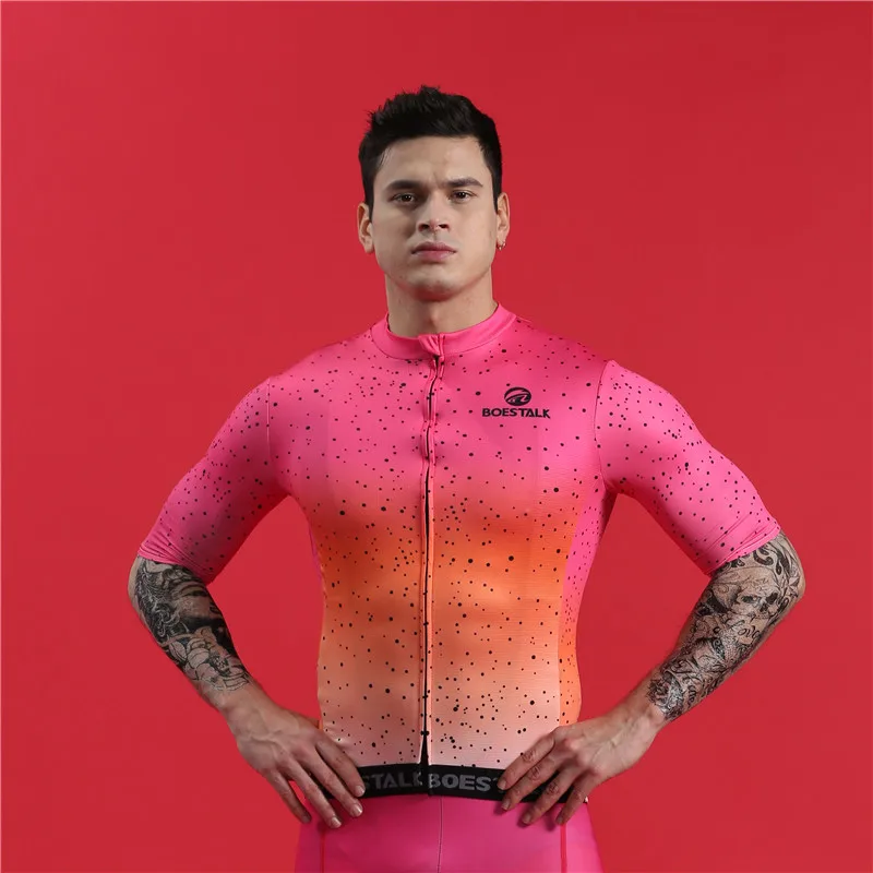 Boestalk Велоспорт Джерси летние мужские с коротким рукавом mtb рубашка велосипедная майка bicicleta UCI Триатлон команда на заказ велосипед одежда