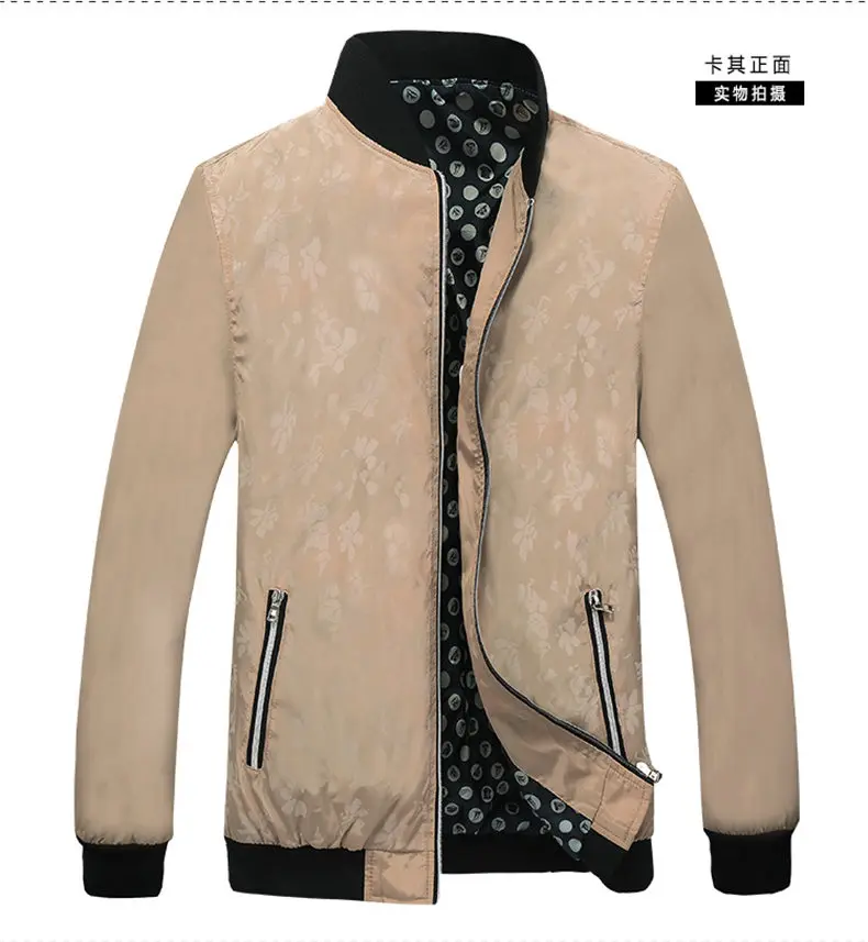 Plus Size 5XL Spring Jacket Men Summer Autumn Men jacket Coat Male Stand Collar Fashion Style Flight Jacket Chaqueta Hombre 2019 6