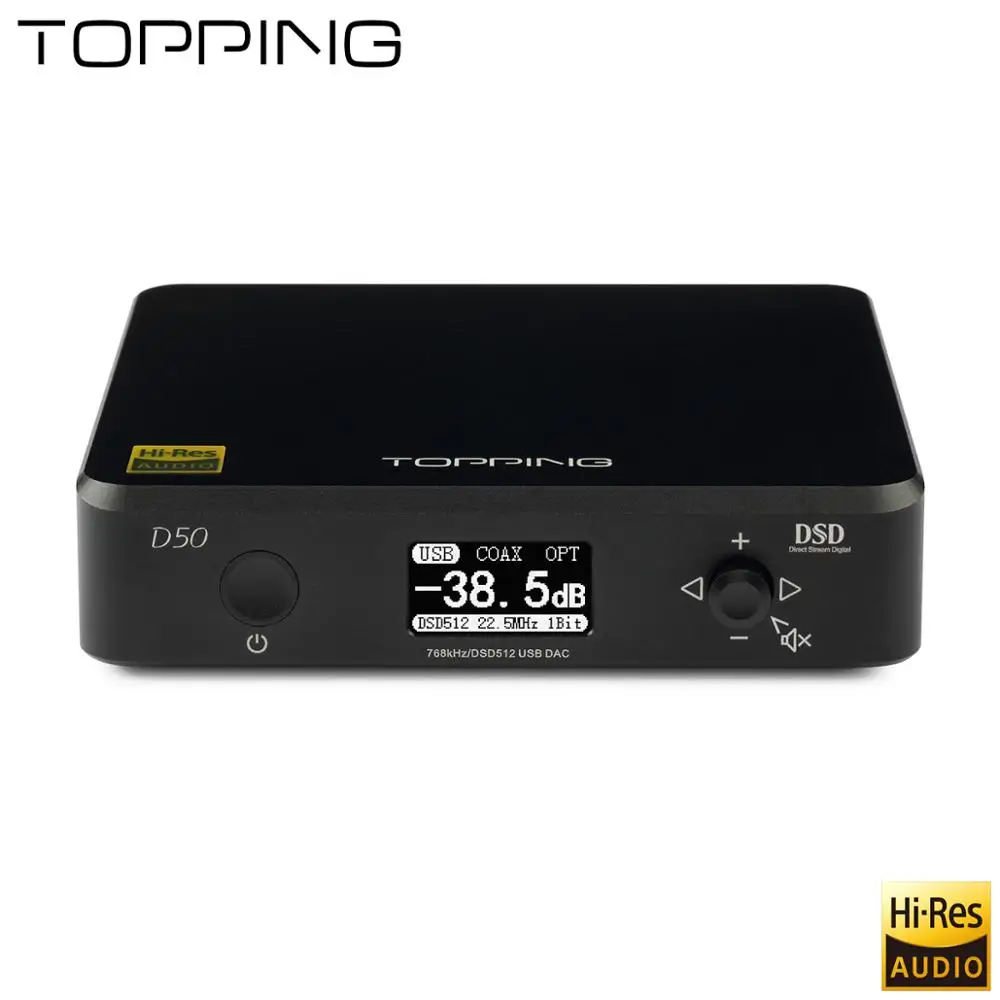 Топпинг D50S Настольный DAC декодер HIFI Fever USB, коаксиальный, оптический, DSD512 твердое решение XMOS(XU208) 2x ES9038Q2M OPA1612