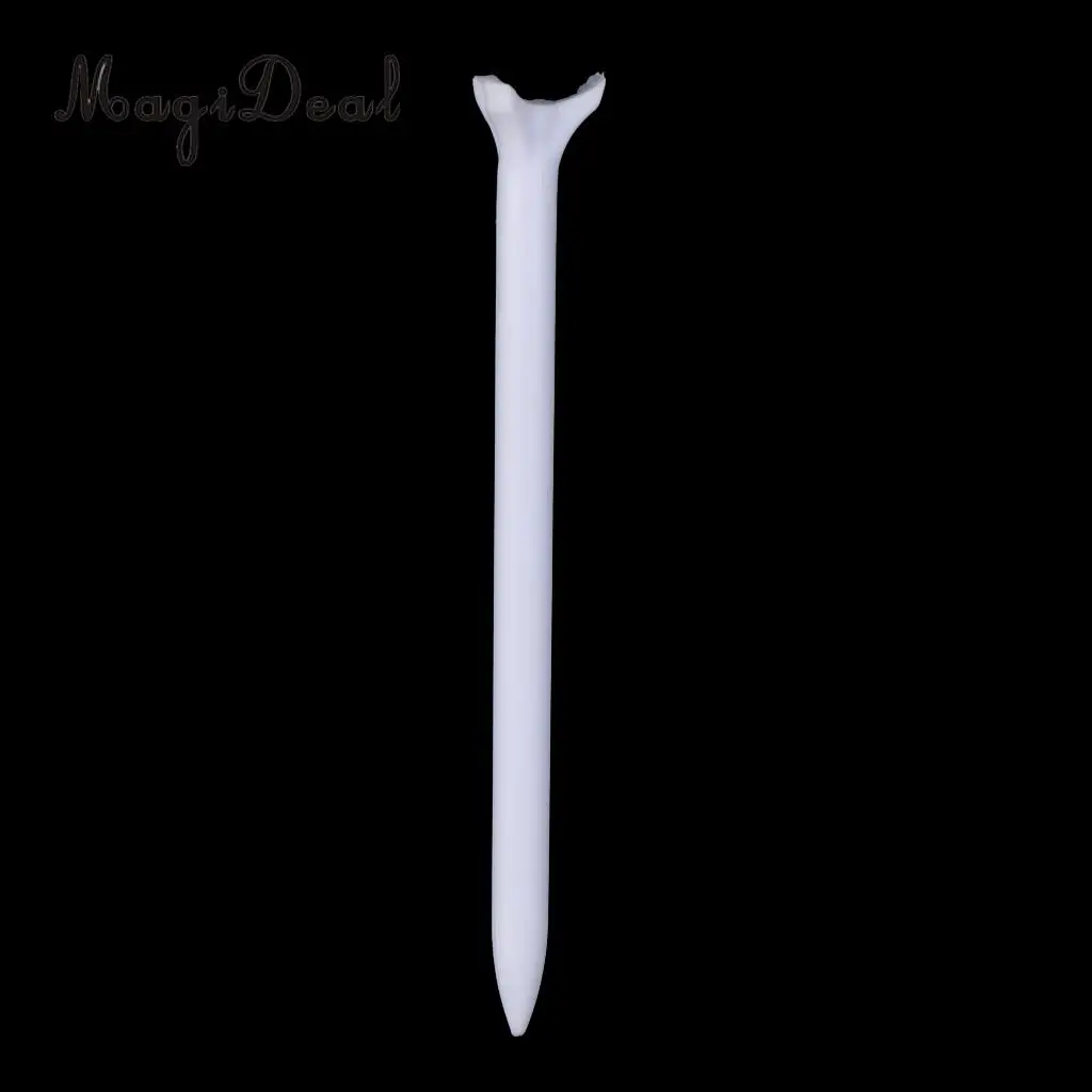 MagiDeal 25 Pieces Durable 82mm Plastic Golf Tees Set Golf Accessories White