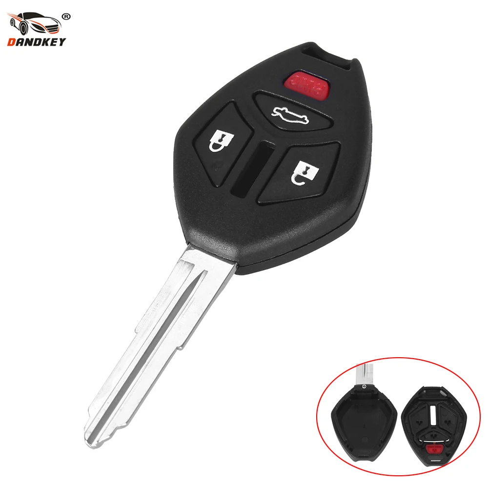 

DANDKEY 3+1 Buttons Remote Key Housing Blank Case For Mitsubishi Eclipse Galant Lancer Endeavor With Right Blade Fob 4 Buttons