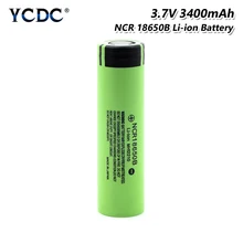 1/2/4/6/8/10 шт YCDC 3,7 V Вольт зеленый плоский NRC 18650B 3400mAh литий-ионные аккумуляторы для фонарь, мини-вентилятор, внешний аккумулятор, игрушки