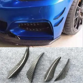 

BBQ@FUKA Carbon Fiber Front Bumper Side Fins Splitters moulding trims for Mercedes Benz C-Class W205 C63 AMG 2015-2017 4PCS/SET