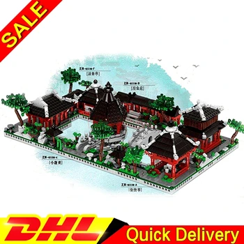 

XingBao 01110 Chinese Building Kits The 6 in 1 Chinese Suzhou Garden Set Building Blocks Bricks Clone leleings toys