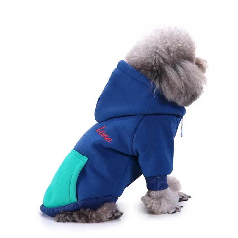 

2 Colors Dog Clothes French Bulldog Blue/Yellow Winter Sweatshirt Dogs Pets Clothing Puppy Clothes Dachshund Outfit Pet Clothes4