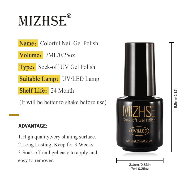 MIZHSE 1 шт. гель УФ Lakiery Hybrydowe светодиодный Enamels Semi Esmalte Полупостоянный Французский маникюр Belle Fille гель для ногтей