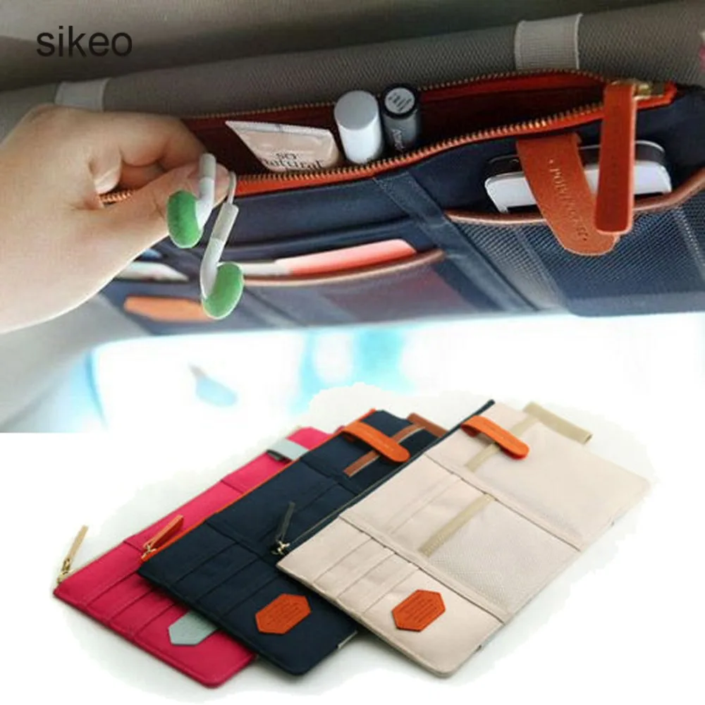 

Multifunction Car Sun Visor Storage Bag Auto bill Ticket Credit card Documents Folder Mobile Phone Organizer