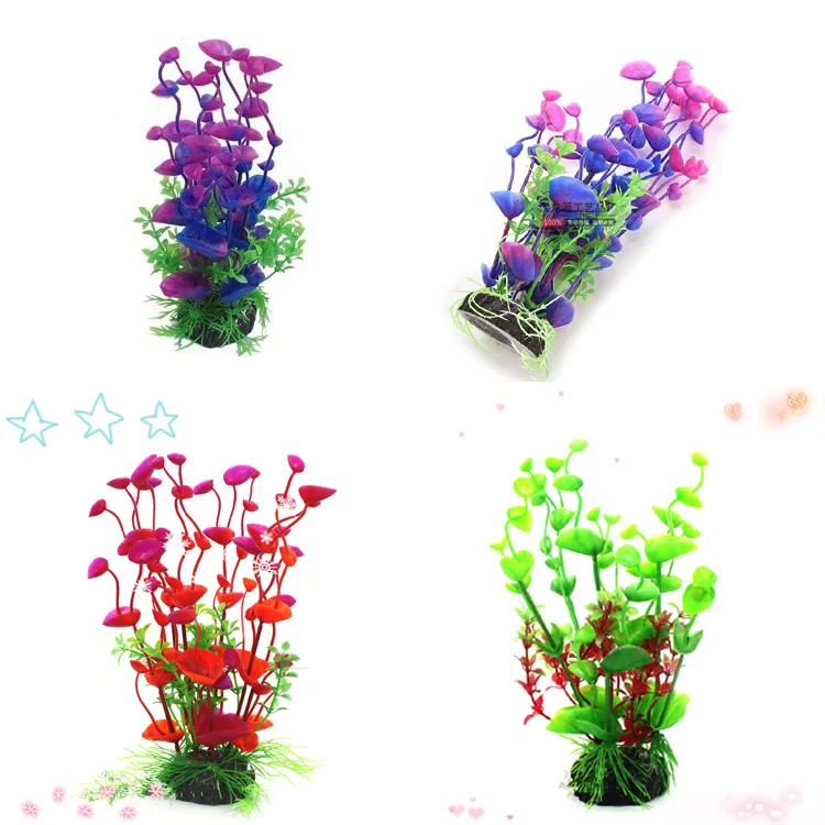 Title 12, Purple Flower Artificial Fake Plastic Plant Art...