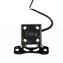 4 Lampade A Led di Visione notturna Telecamera Retromarcia HD CDD Retrovisione Camara lente 2.5mm Jack con 6 Metri Cavo per Auto Specchio DVR Registratori