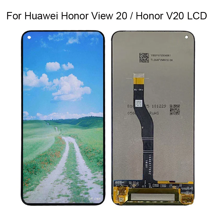 

6.4''Original Black LCD For Huawei Honor View 20 LCD Display Touch Screen Digitizer Assembly For Honor V20 LCD Display 10 Touch
