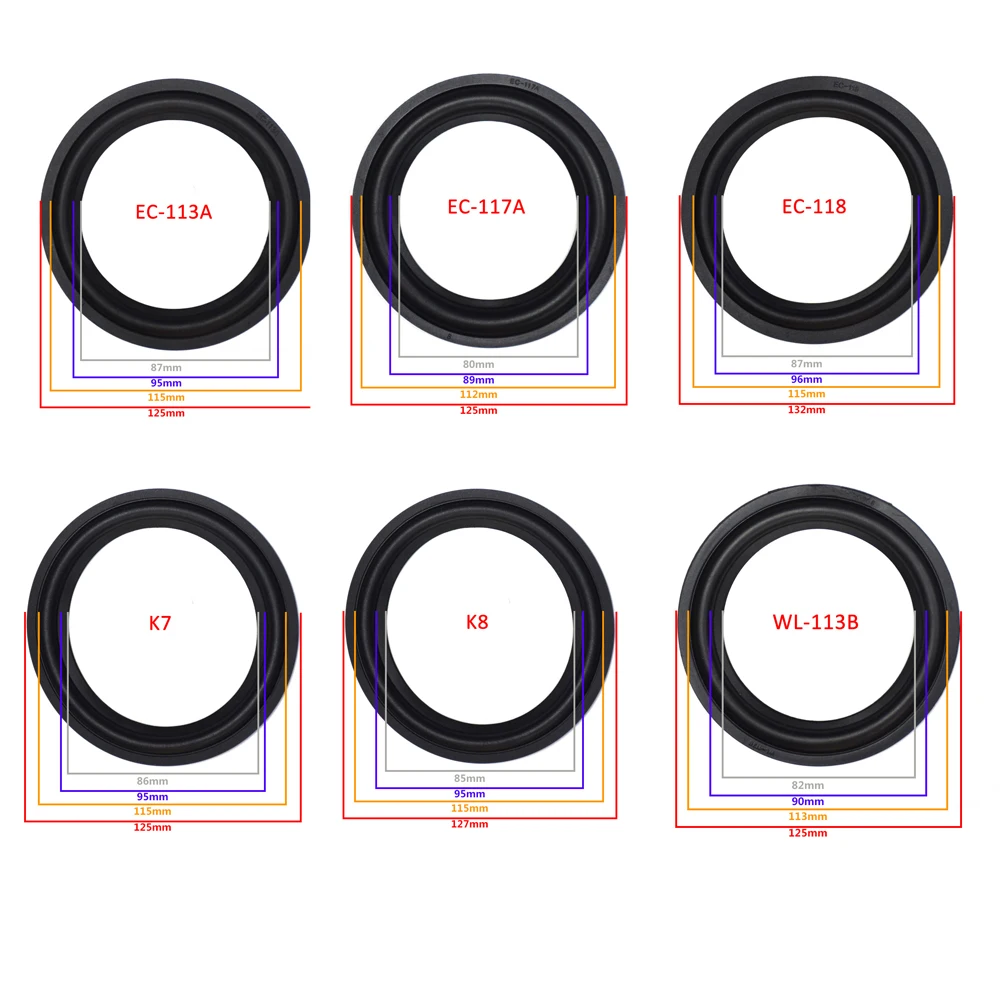 High Quality 5 inch 5” 125mm Speaker Surround Repair Foam Woofer Edge