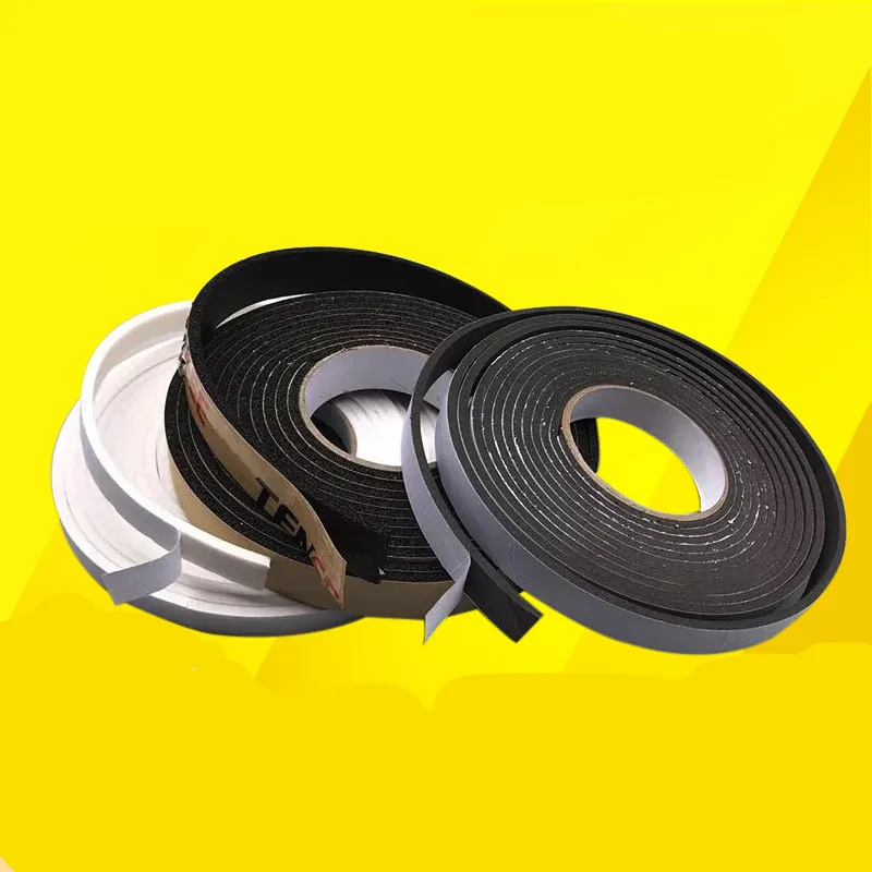 

5 meters Waterproofing equipment box distribution cabinet 1mm thick one-sided self-adhesive foaming sponge seal strip