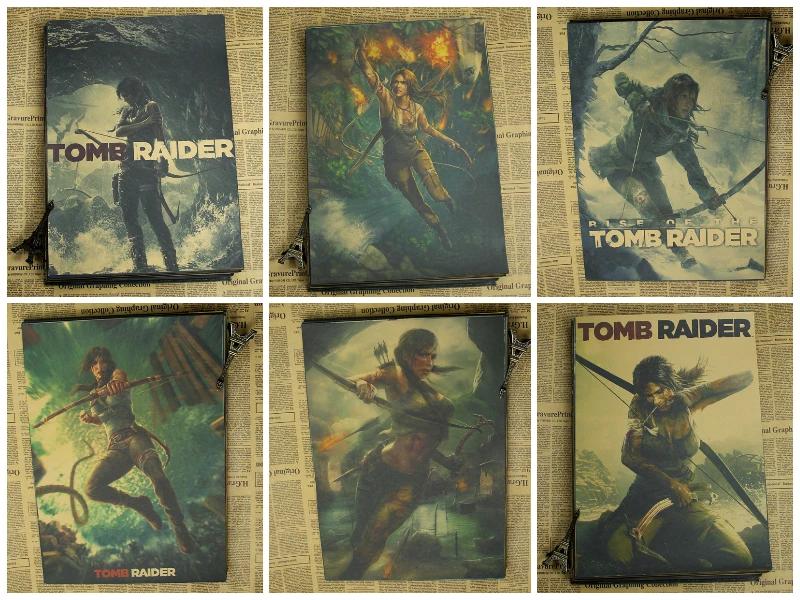 

TombRaider poster game Laura wall sticker kraft poster