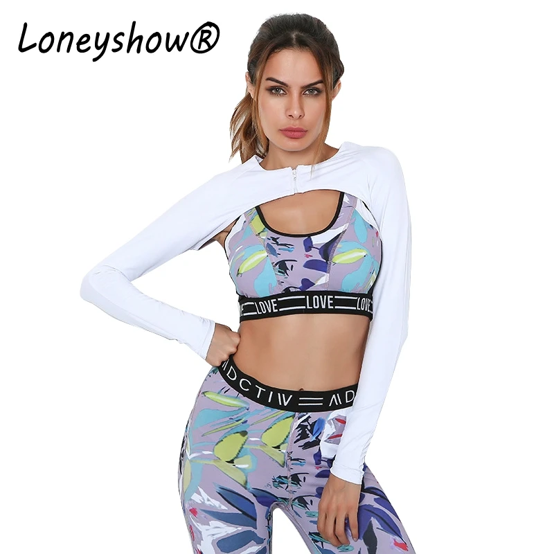 

Loneyshow Women Sexy Short Cropped Tops Long Sleeve O Neck Zipper High Street Fleece Solid Color White Femme Fashion Outerwear