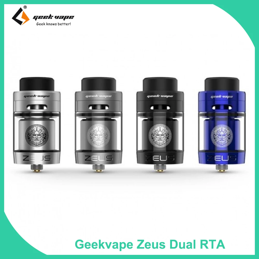 Original GeekVape Zeus Dual RTA tank 4ml leak-proof Materialtop airflow 510 Thread For Box Mod Vape e cigarette