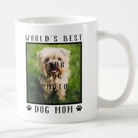 Personalised Dogs Puppy Coffee Mug Tea Cup World's Best Dog Mom Custom