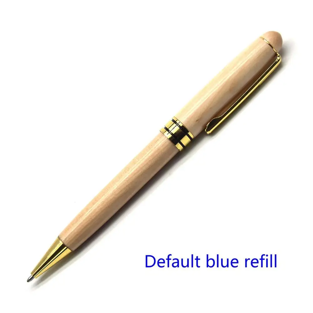 Guoyi G088 высококачественные деревянные шариковая ручка из красного и белого дерева для обучения, офиса, школы, канцелярские принадлежности, Подарочная роскошная ручка и бизнес-ручка для отеля - Цвет: Yellow-Blue ink