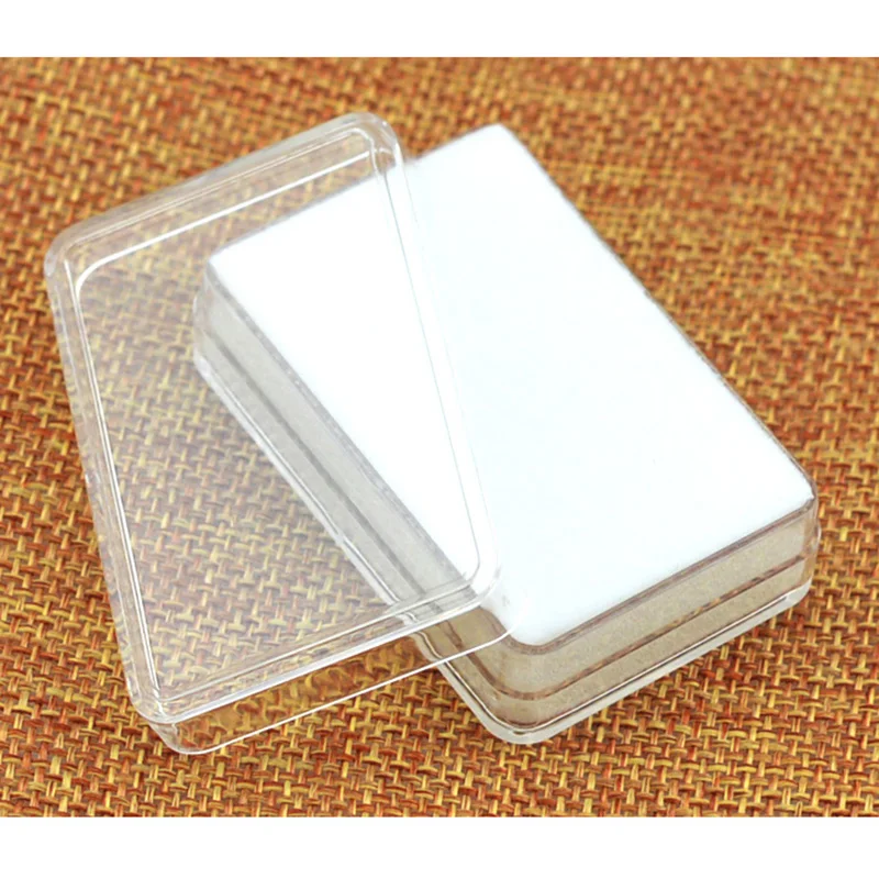 

De Bijoux 18pcs Earring Studs,Pendant,Rhinestone Trinket Plastic Display Case Box Showcase Tray,Gift Box 2.28x1.49" #90471