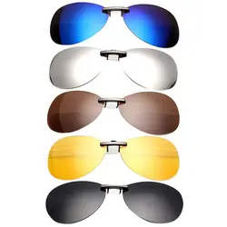 Лидер продаж Мужские Женские Поляризационные Клип на солнцезащитные очки для женщин вождения ночное видение анти UVA