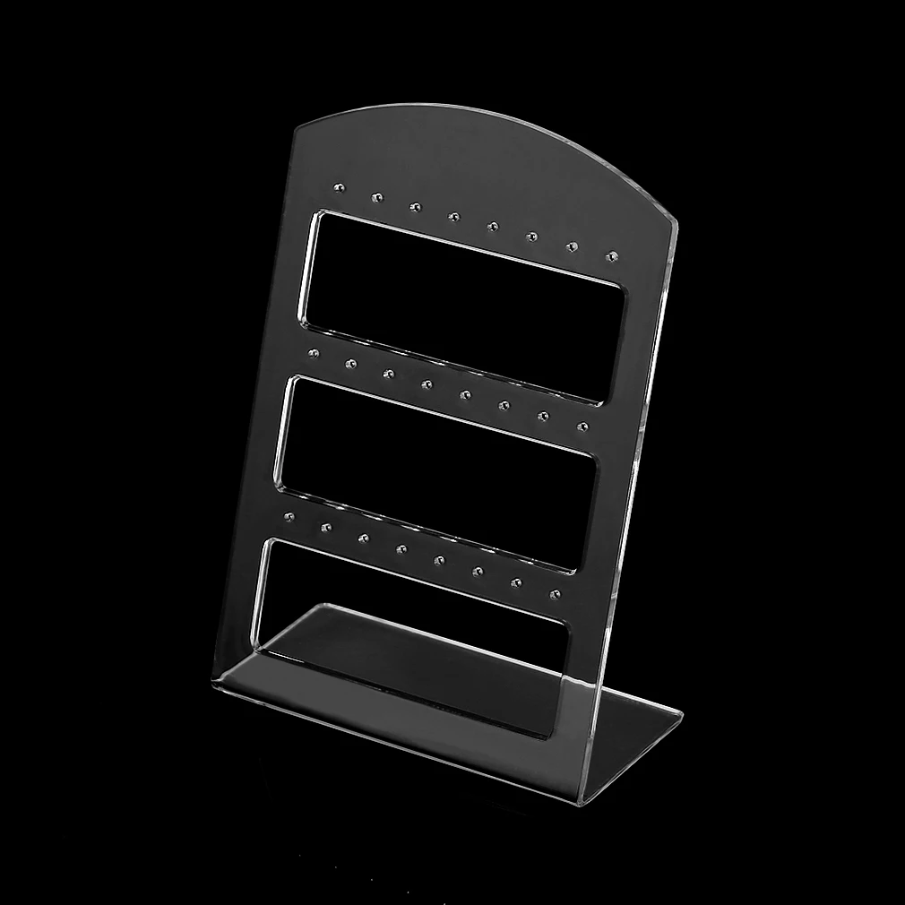 

GENBOLI 24 Holes Stud Earrings Display Showing Stand Rack Jewelry Packaging Plastic Show Organizer Storage Holder