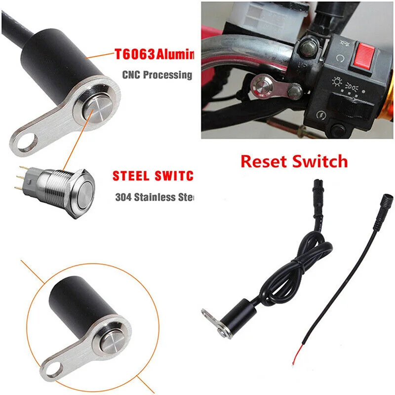 1 шт. мотоциклетный переключатель включения-выключения или сброса руля регулируемое крепление Водонепроницаемая кнопка переключения фар DC12V