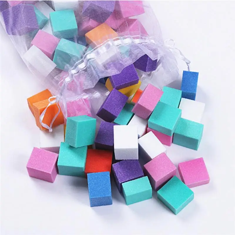 

1 Bag Random Number Colorful Nail Sponge Grit Nail File Polisher Shiner Buffer Blocks For Manicure Pedicure Salon Home Use