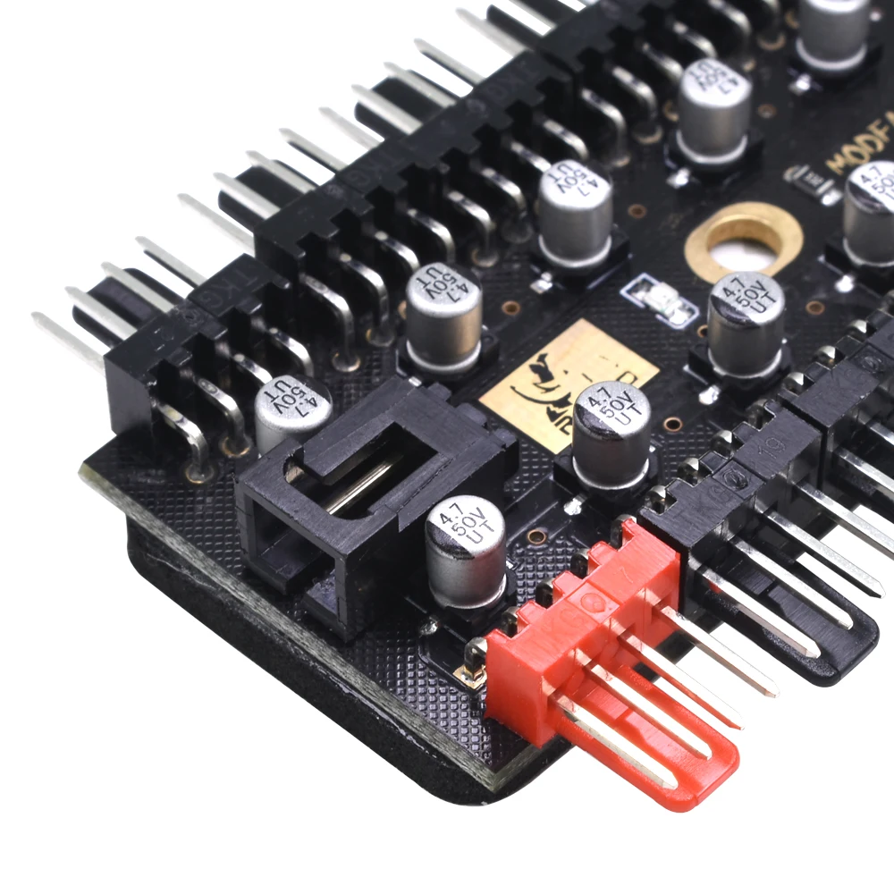 TISHRIC 2018 New 1 to 10 4Pin PC Pwm Fans Sata 12V Power Hub Splitter With Led Molex Cable Cooler Cooling Adapter For Btc Mining