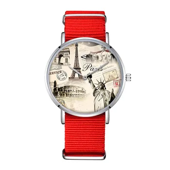 

2020 New Fashion Women Watch Personalized Design Dial Sexy Lady Dial Lady Watches Creative Clock Canvas Strap Relogio Feminino