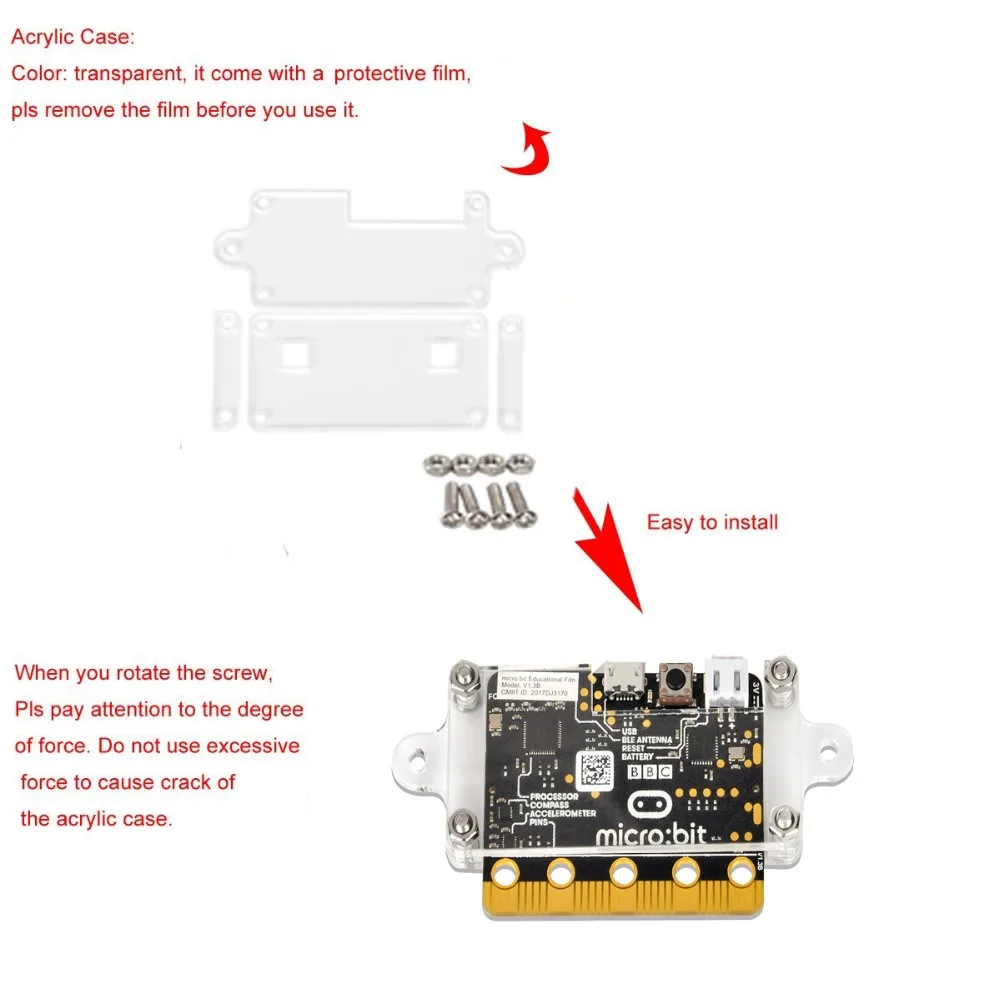 OSOYOO BBC Micro bit Basic kit learn programming for kids and beginners not include 2 AA 4